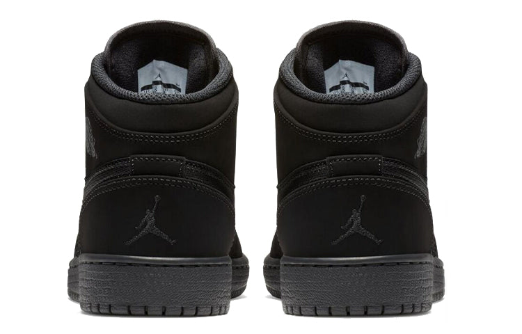 (GS) Air Jordan 1 Mid 'Black' 554725-040