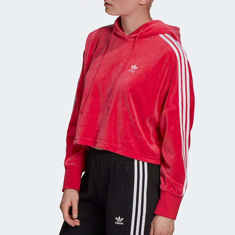 (WMNS) adidas originals Cropped Hoodie 'Red' GI7622