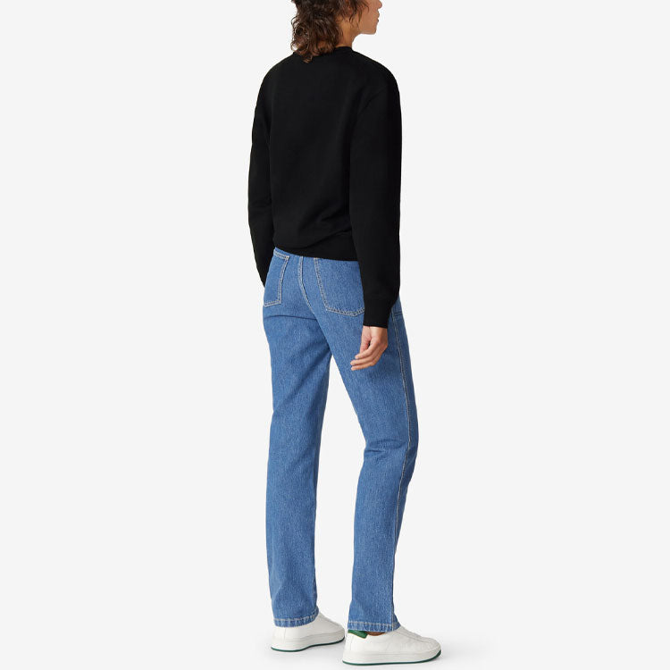 (WMNS) KENZO Embroidery Round-neck Swea Black FA62SW8204MD-99