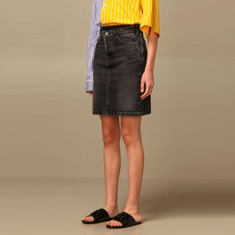 (WMNS) Balenciaga SS21 Skirt 'Grey Denim' 657637TBP471440