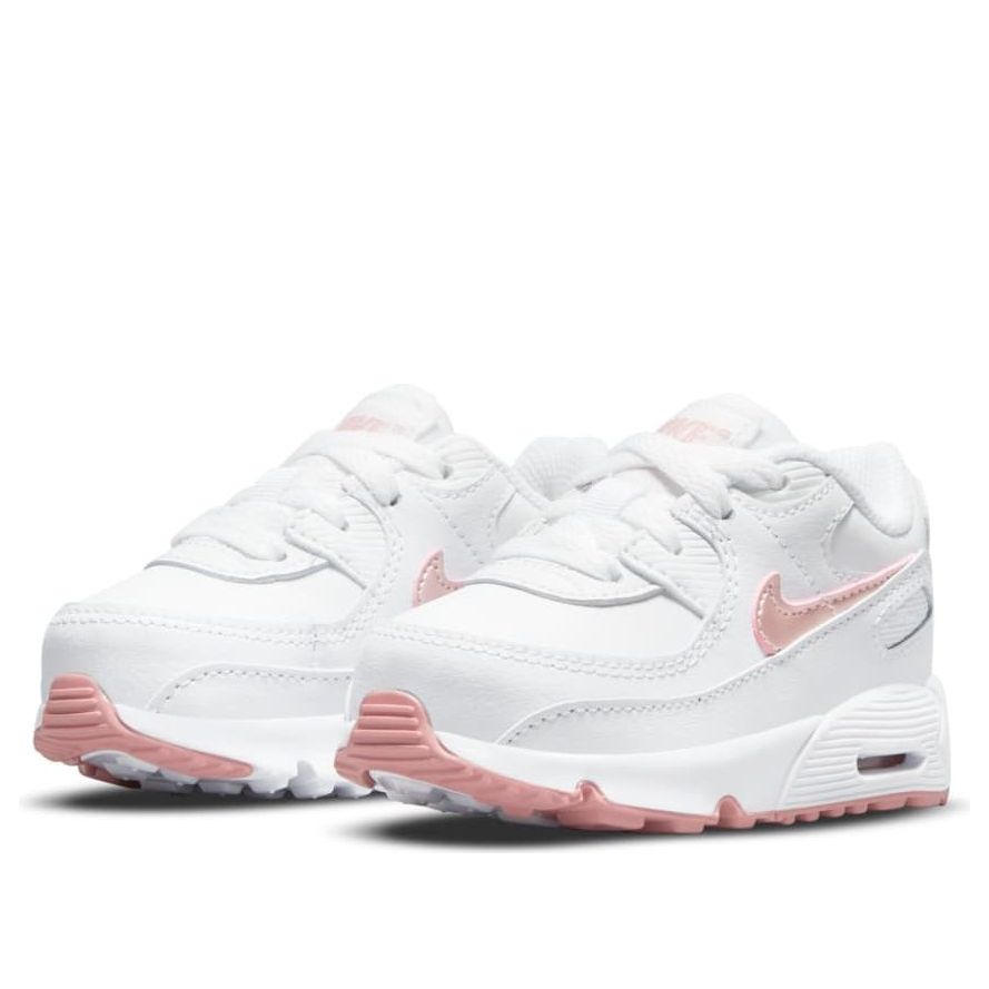 (TD) Nike Air Max 90 Low-Top Running Shoes White/Pink CD6868-115