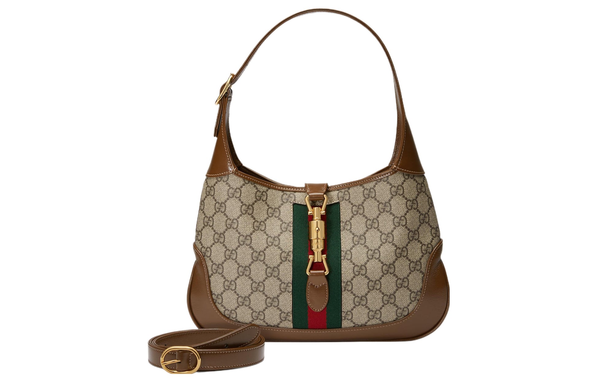 (WMNS) Gucci Jackie 1961 SeriesSingle Shoulder Bag Small 'Red Green Stripes Tape' 636706-HUHHG-8565
