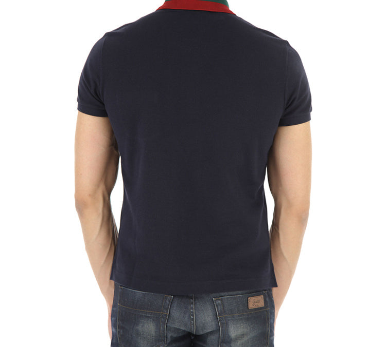 Gucci Striped Cotton Short-Sleeved For Men Navy 408321-X7331-4060