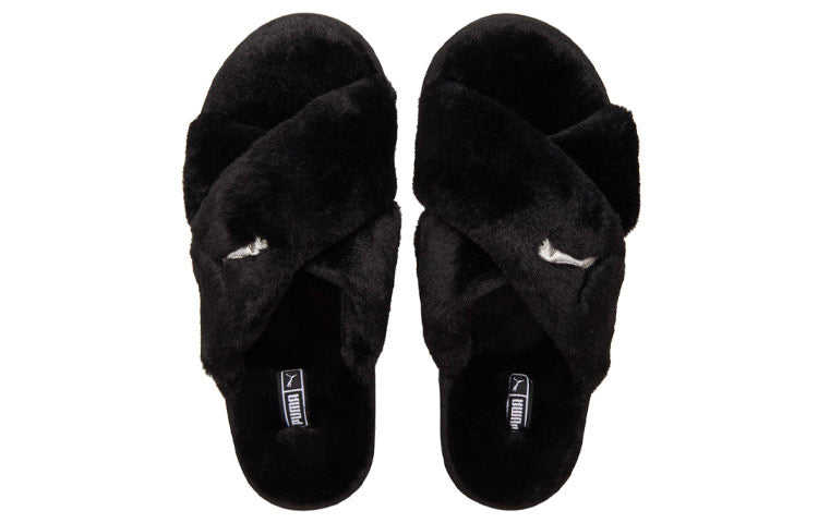 (WMNS) PUMA Fluff X Strap Slide 'Black' 384936-01