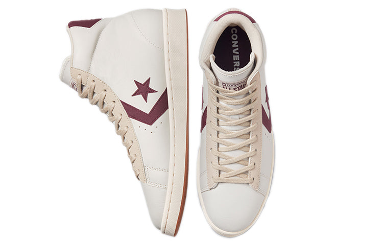 Converse Pro Leather High 'White Deep Bordeaux' 171606C
