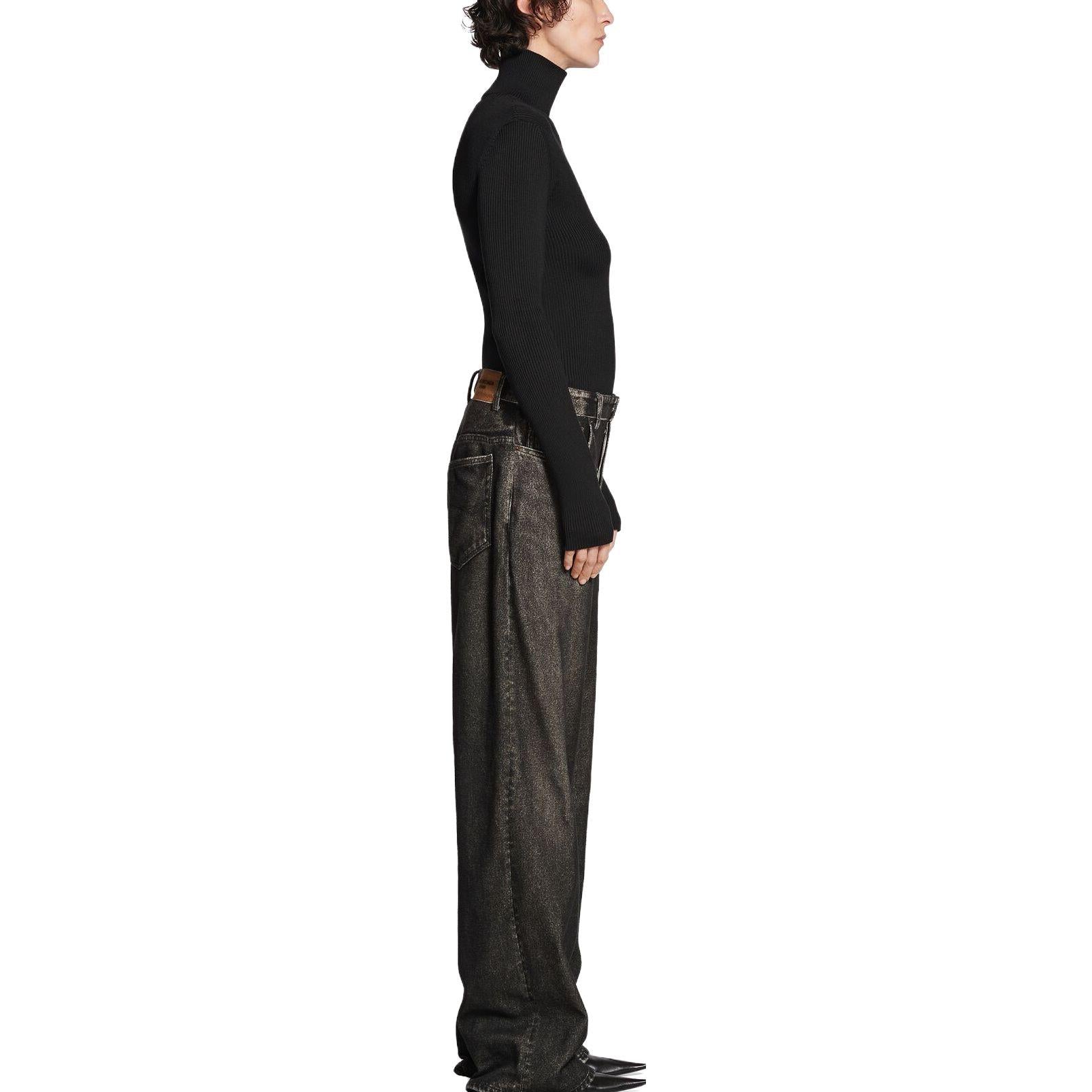 Balenciaga Denim Trompe L'oeil Pants 'Black' 751503TOL991000