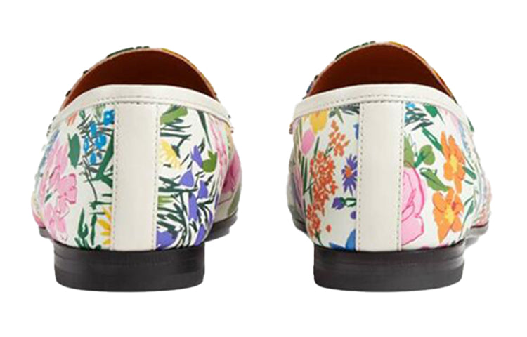 (WMNS) Gucci Leather Floral Print Loafers 'Multicolor' 647611-2L350-9270