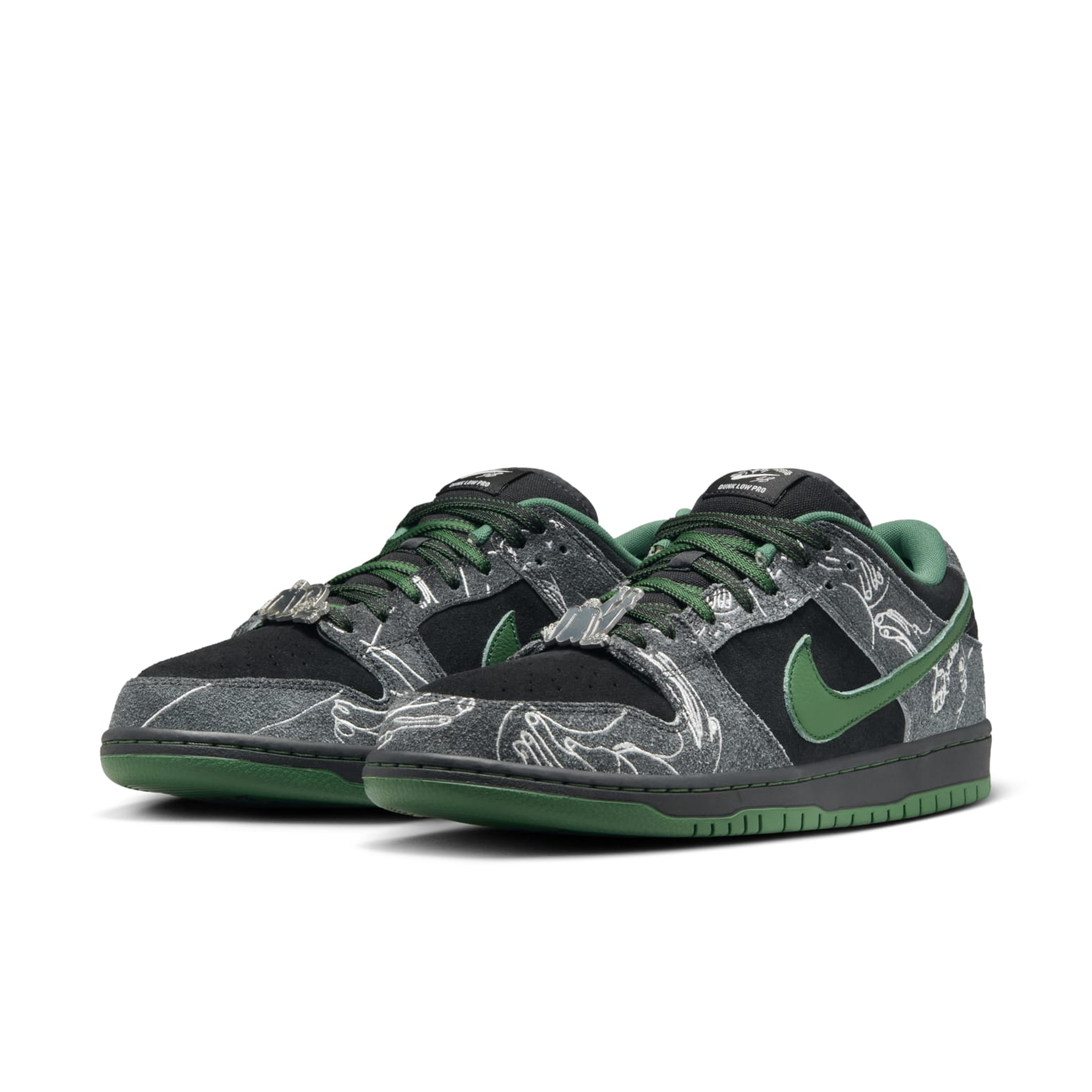 Nike x There Skateboard SB Dunk Low Pro 'Anthracite Gorge Green' HF7743-001