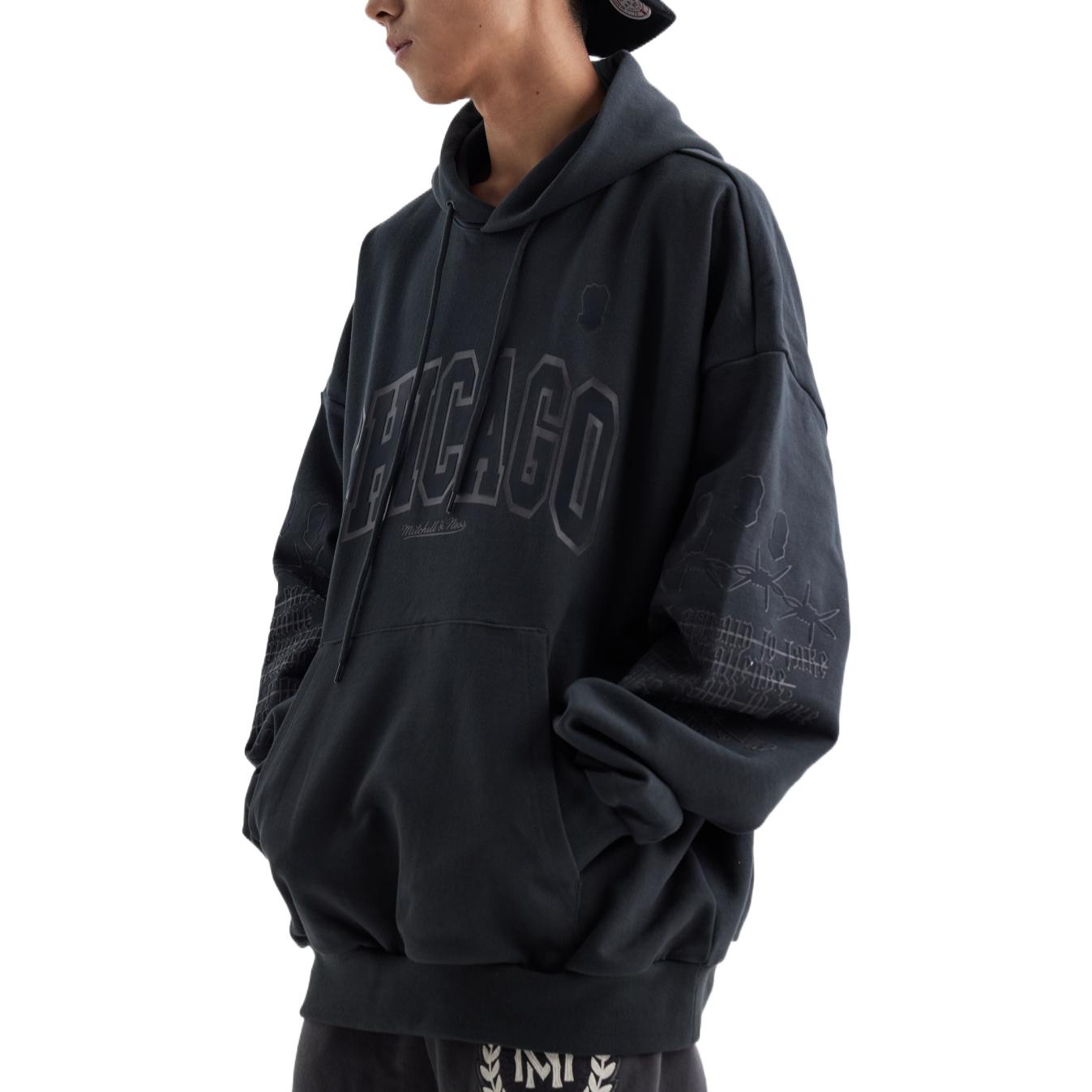 Mitchell & Ness x NBA Chicago Bulls Hoodie 'Dark Grey' MNJYFWF22007-CARBON-GARY