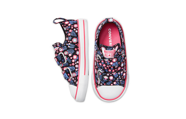 (TD) Converse Chuck Taylor All Star Low Top Flowered Purple/Pink 770217C