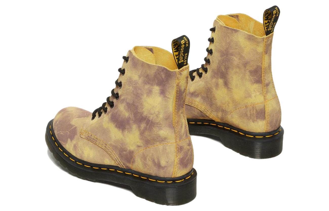 (WMNS) Dr. Martens 1460 Pascal Tie Dye Leather Lace Up Boots 'Burnt Yellow' 27962745