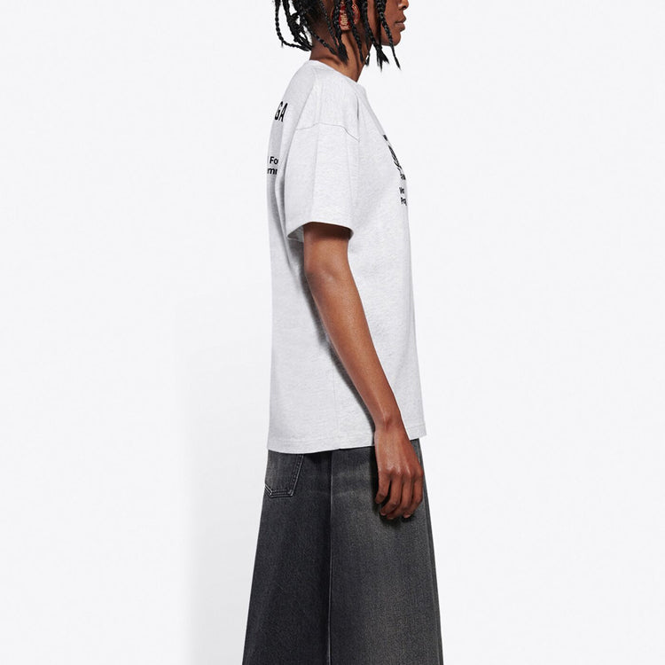 Balenciaga SS21 Logo Round-neck Tee Grey 612965THV841167