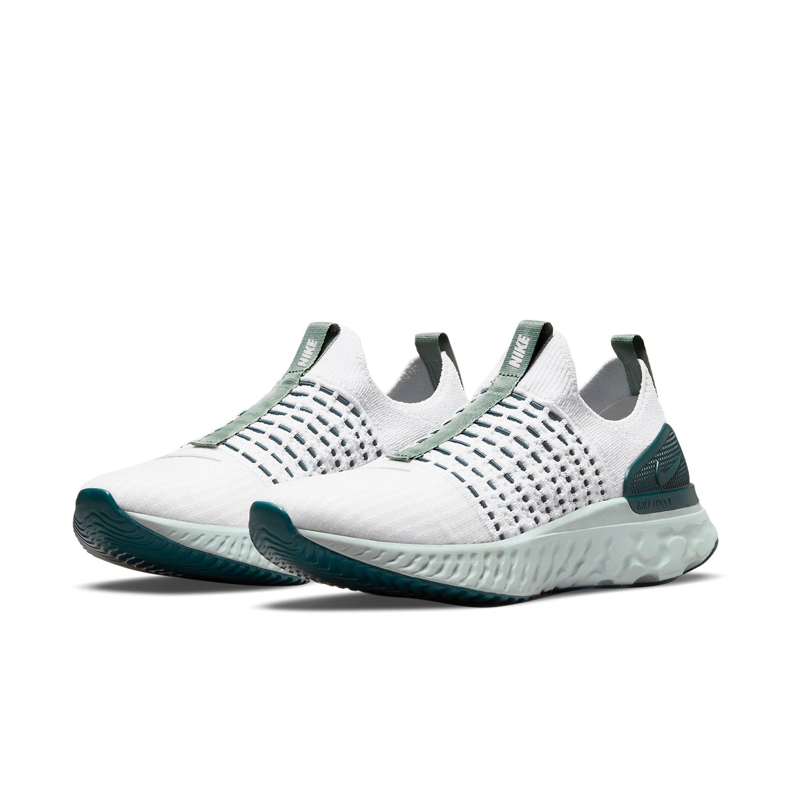 (WMNS) Nike React Phantom Run Flyknit 2 'Platinum Tint Dark Teal Green' DO6698-001