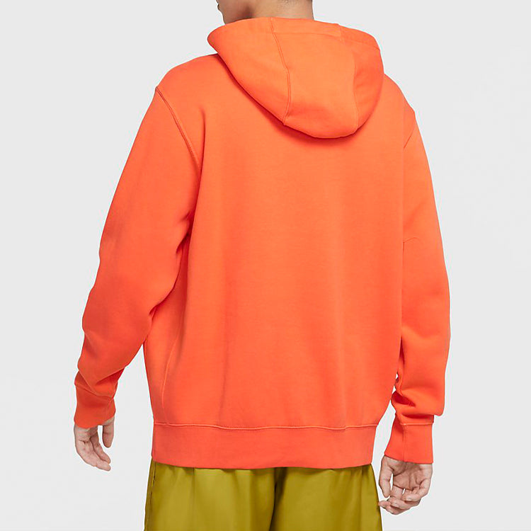 Nike Sportswear Club Fleece Sports Printing Pullover Orange BV2974-837