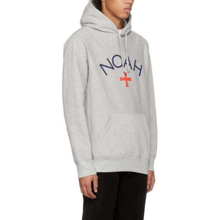 NOAH Core Logo Heather Grey Pullover Loose Alphabet Unisex light grey NOAH-SS18-011