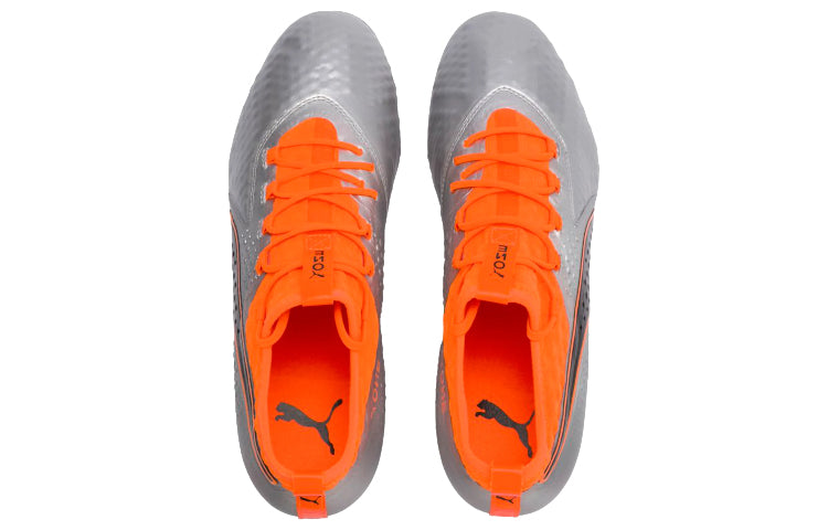 PUMA One2 Leather FG Firm Ground 'Silver Orange Black' 104740-01