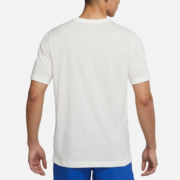 Nike Heritage Solid Color Round Neck Casual Sports Short Sleeve White DM5440-133