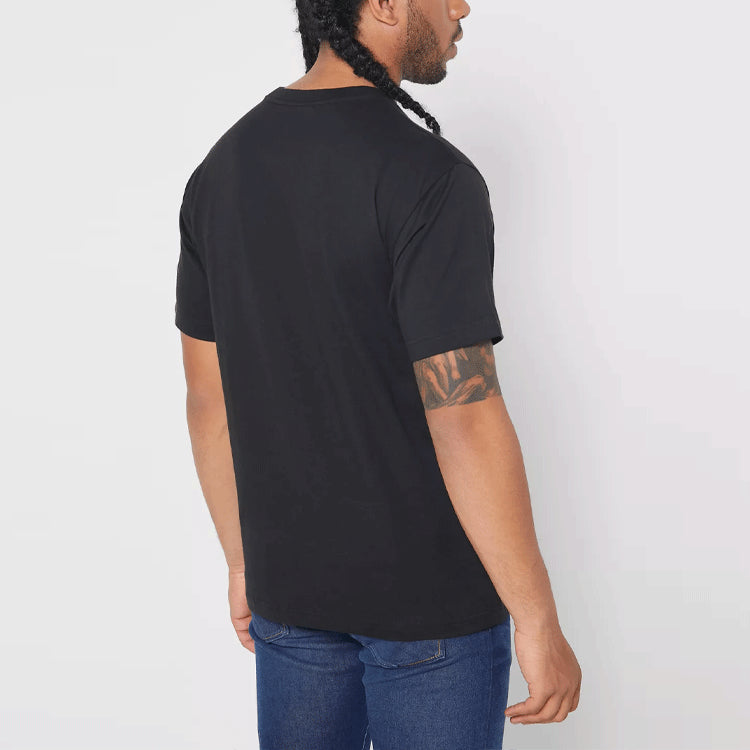 Men's adidas originals Grid Tref Tee Retro Mesh Logo Printing Sports Round Neck Short Sleeve Black T-Shirt FM1559
