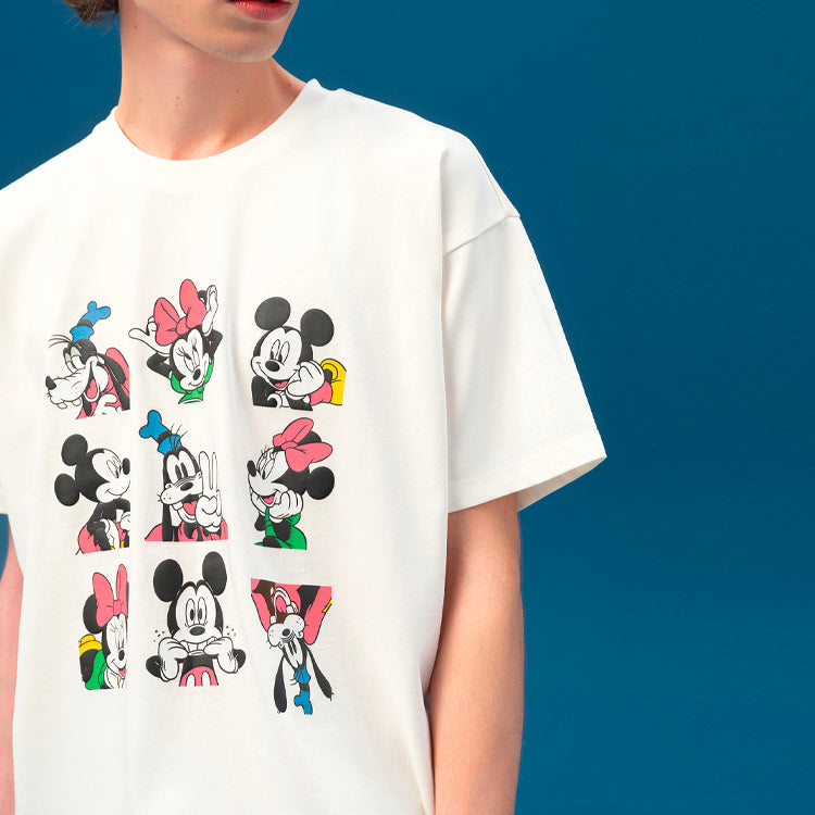 Men's Levis x Disney Crossover Mickey Printing Short Sleeve White T-Shirt A0612-0002