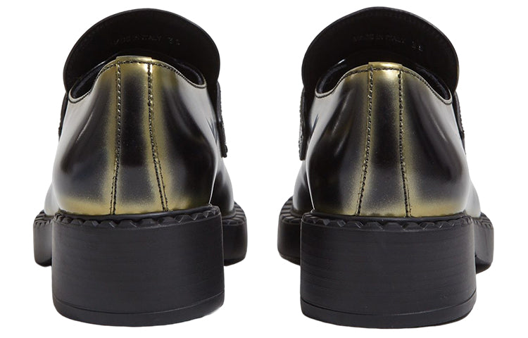 (WMNS) PRADA Leather Loafers 'Black Spray Paint' 1D246M_3LL8_F0X7F_F_B050