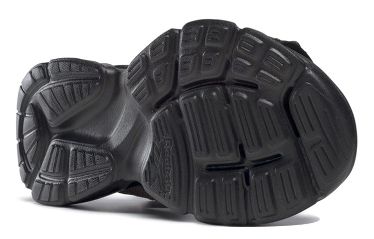Reebok Hyperium Sandal TXT Fashion Soft Sole Cozy Open Toe Flat Heel Sports Brown Black Sandals 'Brown Black' GX1154