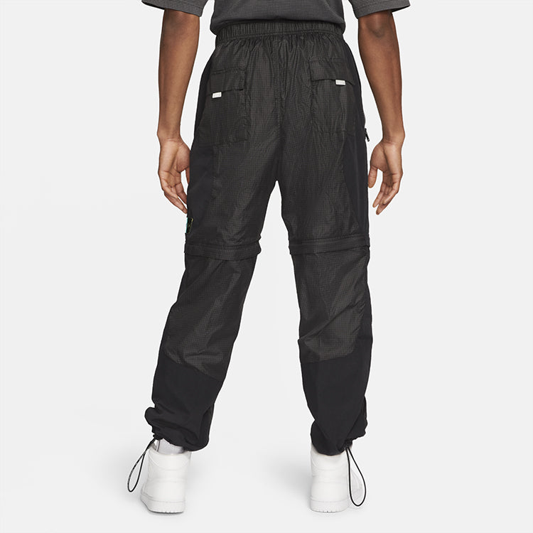 Air Jordan 23 Engineered Convertible 2-In-1 Removable Checkered Sports Trousers For Men Black CV2789-010