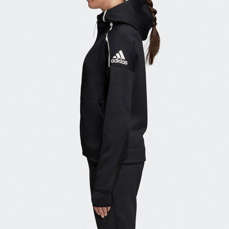 (WMNS) adidas Zne Hd FR Knit Jacket Black DM5024