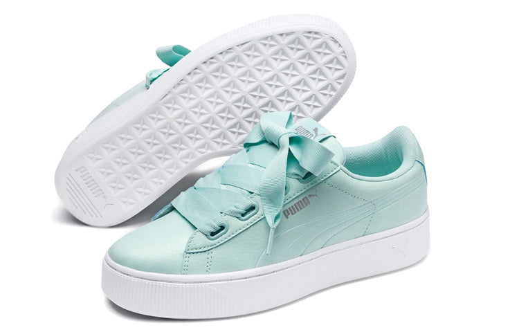 (WMNS) PUMA Vikky Stacked Ribbon Core 'White Green' 369112-03