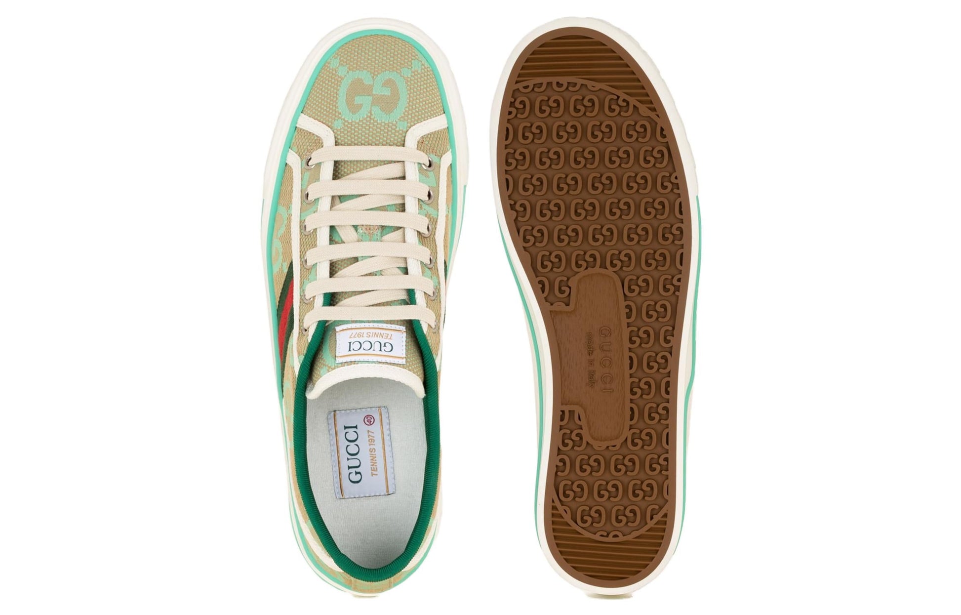 (WMNS) Gucci Tennis 1977 Shoes 'Interlocking G - Green' 725879-UKO70-8864