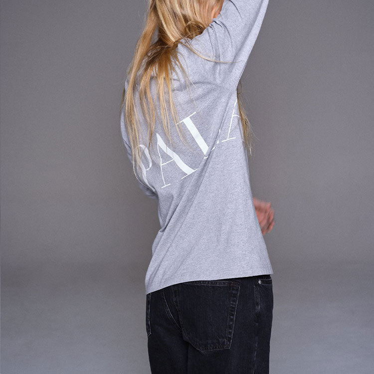 Palace X Calvin Klein Long Sleeve Logo T-Shirt 'Grey' P22CKLS004
