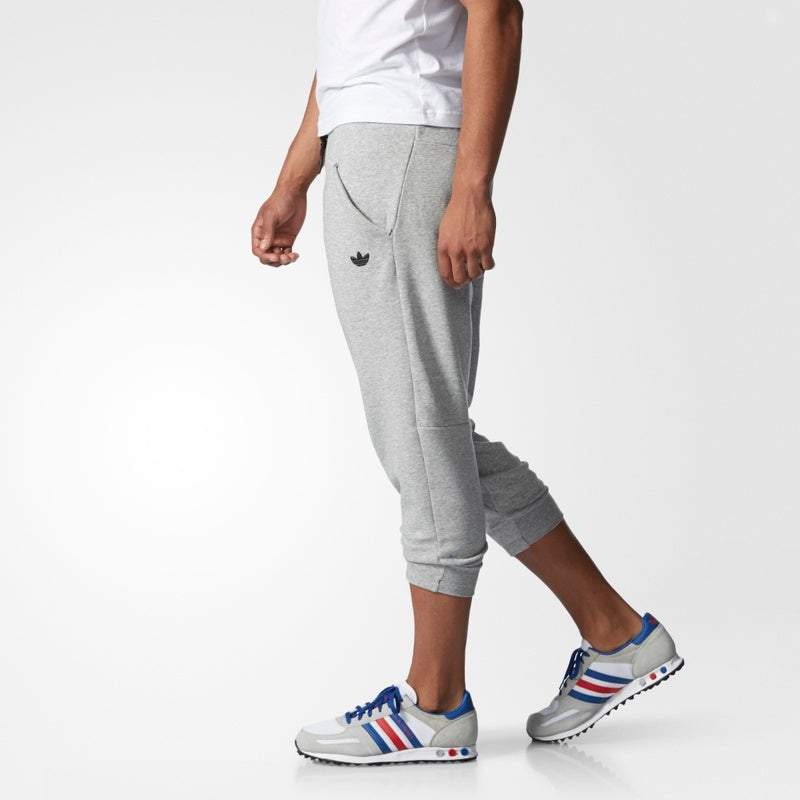 adidas originals Athleisure Casual Sports Knit Cropped Pants Gray AB9282
