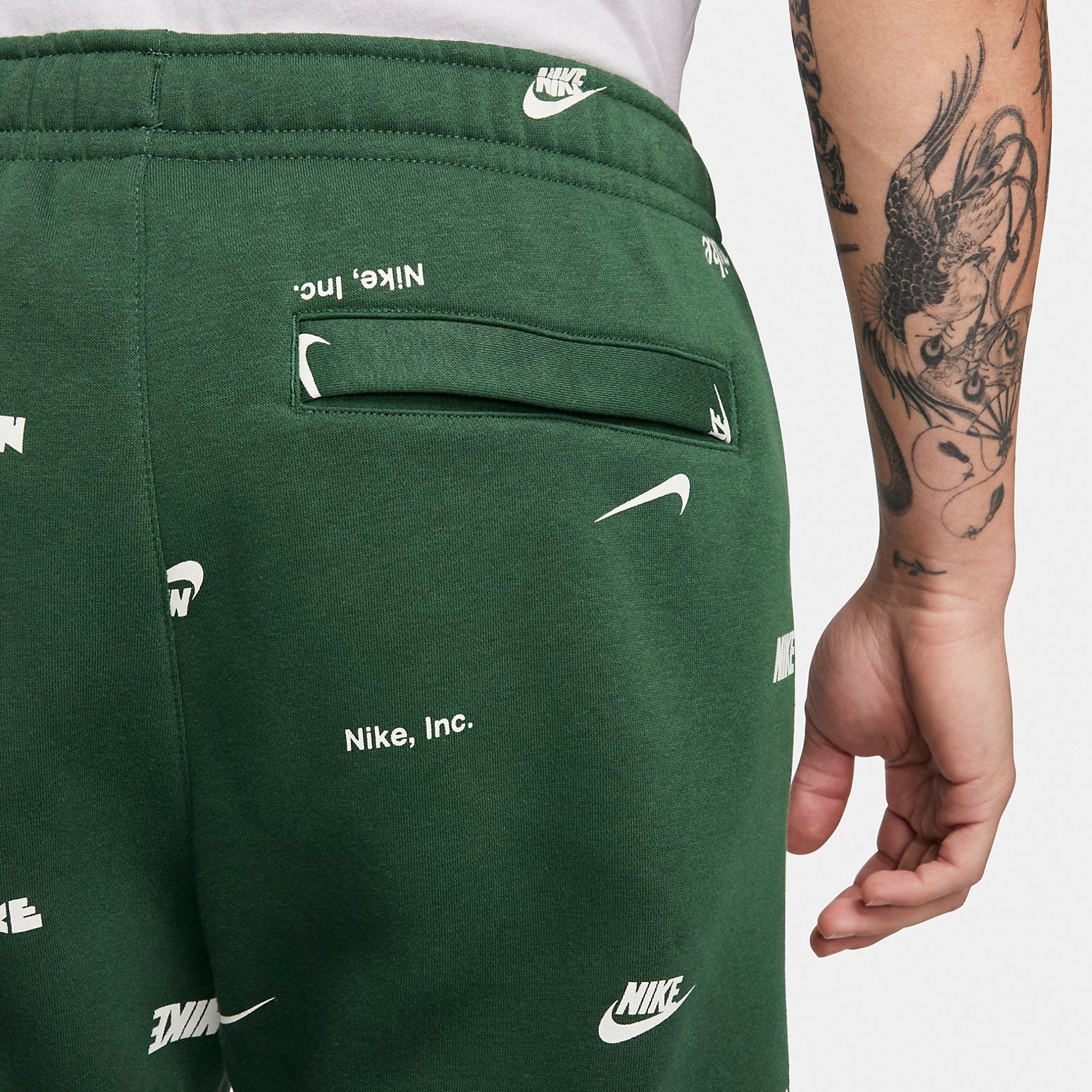 Nike Club Fleece Brushed-Back Allover Print Joggers 'Green' FB7438-324