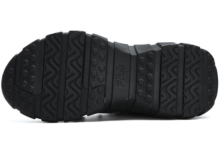 (WMNS) FILA FUSION Bone Sneakers 'Black Grey' T12W311201FBK
