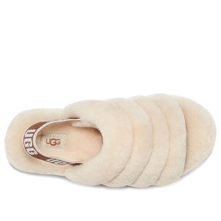(WMNS) UGG Fluff Yeah Slide 'Natural' 1095119-NAT