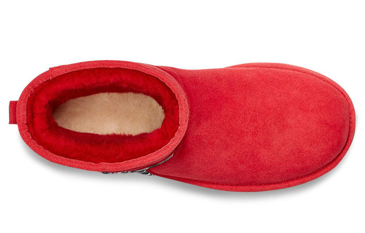 (WMNS) UGG Classic Mini Star Snow Boots Red 1108909-RBRD