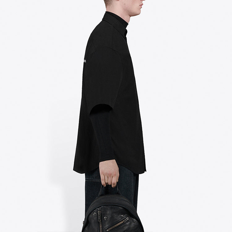 Balenciaga Crew Short Sleeve Shirt 'Black' 622251TIM391000