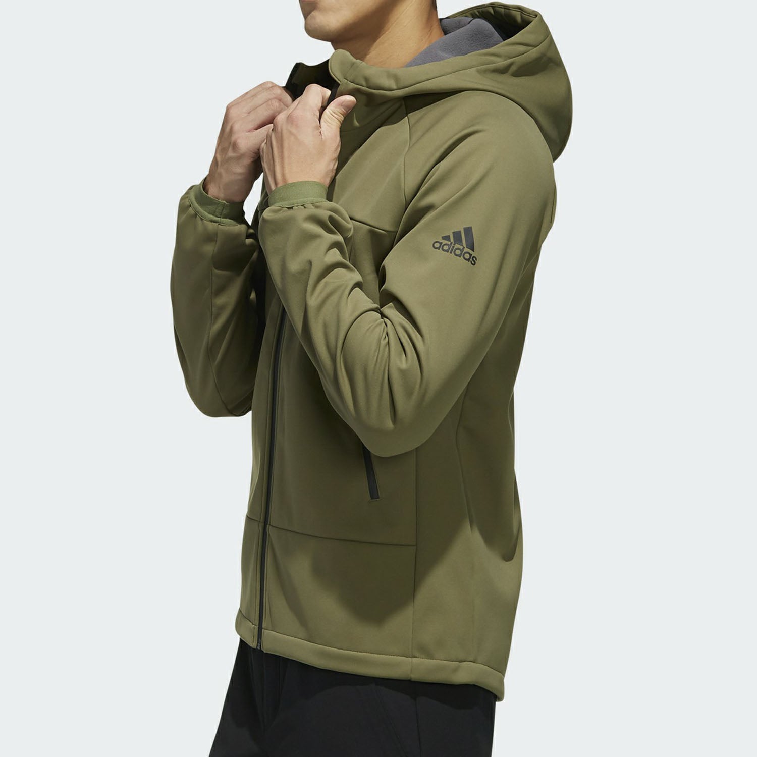 adidas Casual Sports Hooded Jacket Khaki Brown EH3946