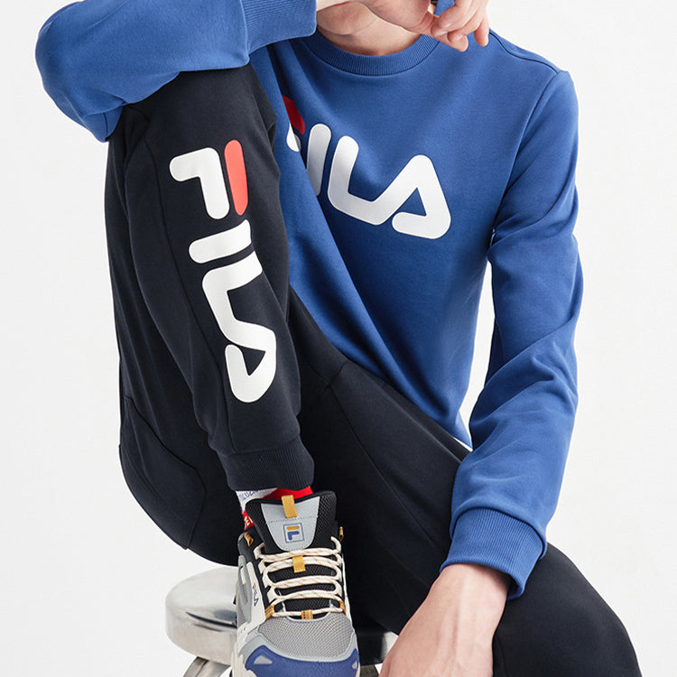 FILA Knit Casual Loose Sports Pants Black F61M038603A-BK