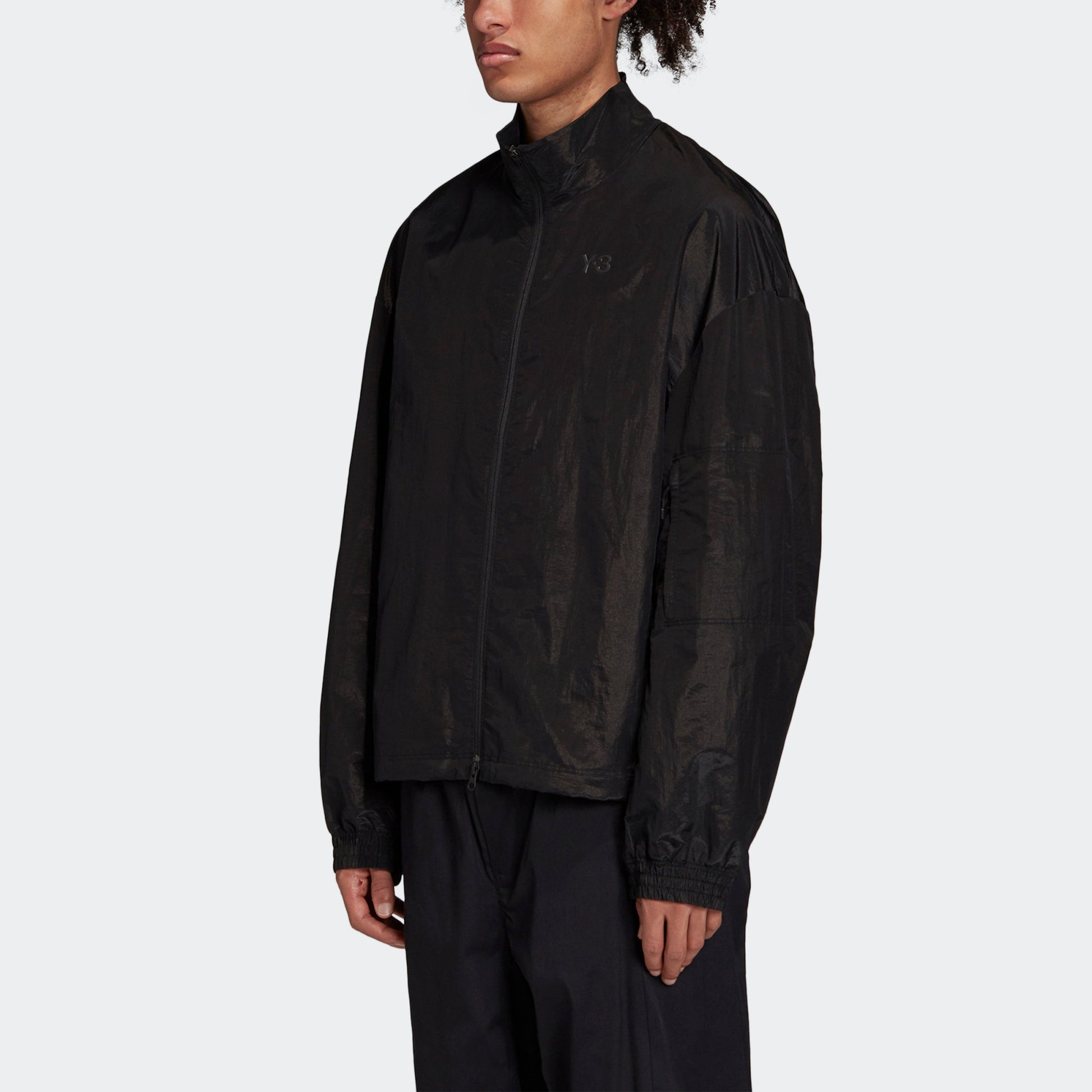 Men's Y-3 Sports Zipper Stand Collar Jacket Black FN3397