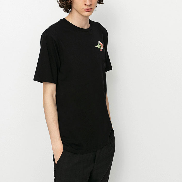 Men's Converse Pattern Casual Sports Short Sleeve Black 10021513-A02