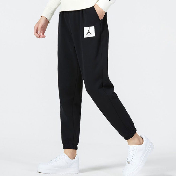 Air Jordan Solid Color Bundle Feet Sports Pants Men's Black DQ7469-010