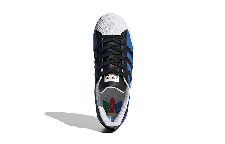 (GS) adidas originals Superstar J 'Blue Black' FW4025