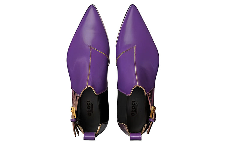(WMNS) Gucci Leather Chelsea Boots 'Shine Purple' 603672-DS8I0-5260