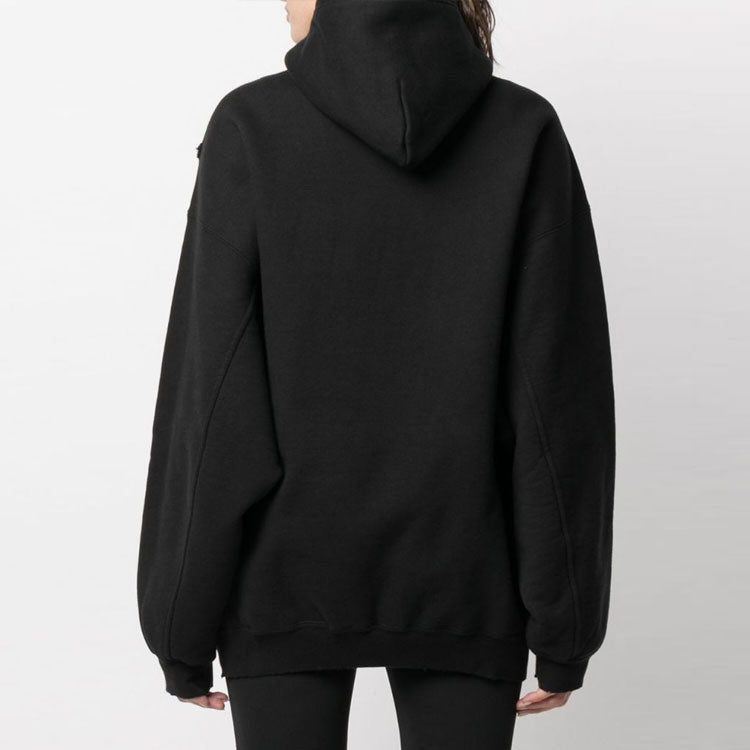 (WMNS) Balenciaga SS21 Printing Hoodie Black 641529TJVI71070