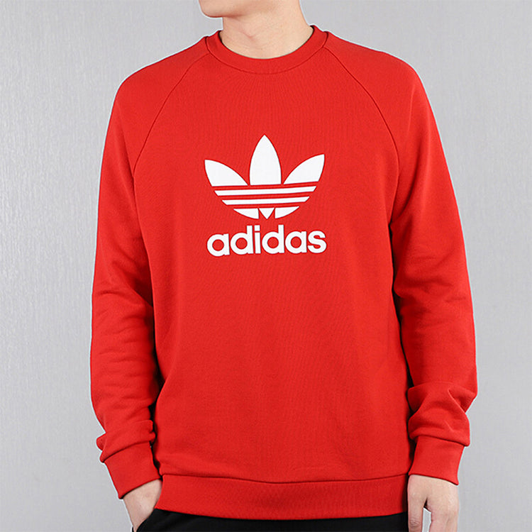 adidas originals Trefoil Crew Pullover Sports Red FM3781