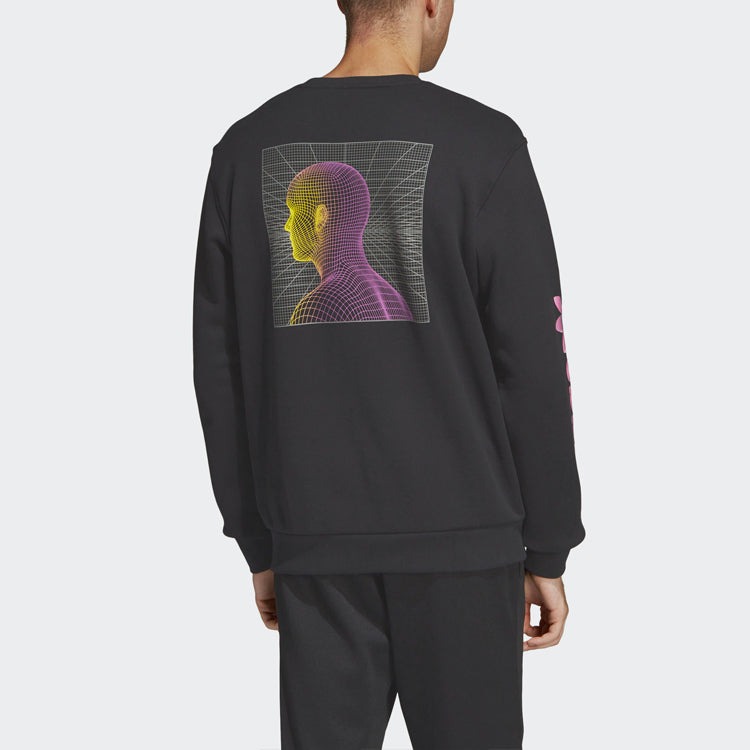 adidas originals Athleisure Casual Sports Round Neck Long Sleeves Black DV2037