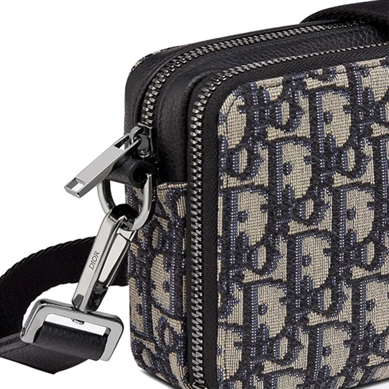 DIOR Shoulder Strap Pouch 'Beige Black Oblique Jacquard' 2OBBC119YSE-H05E