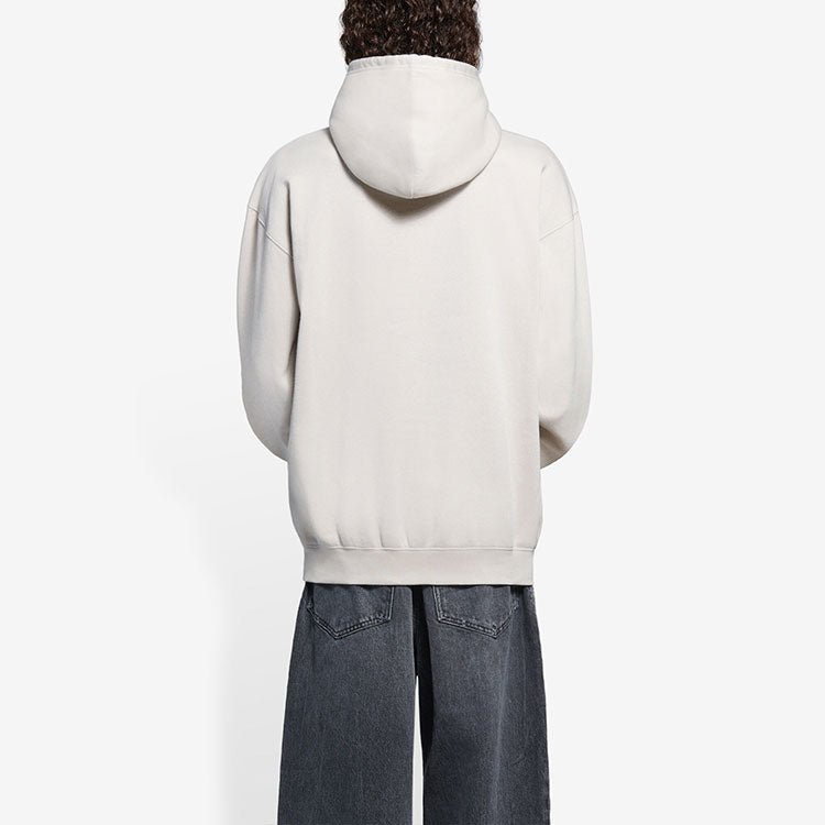 Men's Balenciaga FW21 Logo Alphabet Printing hooded Long Sleeves Creamy White 570811TIV552970