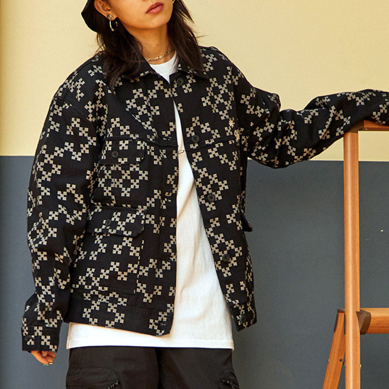 (WMNS) Vans Fashion Print Jacket 'Black White' VN0A7Q1HO1X
