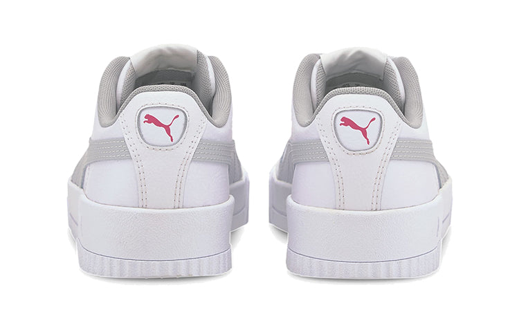 (GS) PUMA Carina L Casual Board Shoes White/Grey 370677-12